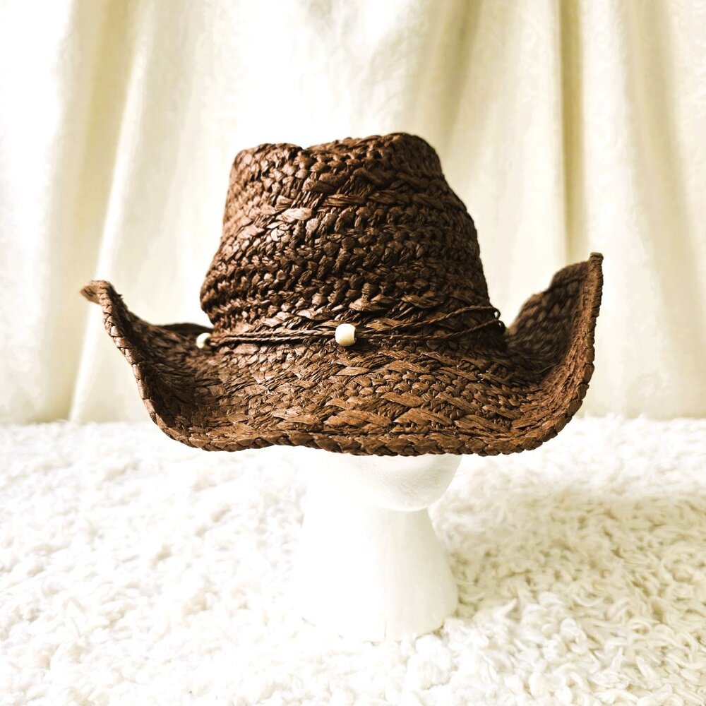 Princess Polly All Natural Woven Shapeable Hat with Wire Brim, Size M/L - Picture 7 of 8